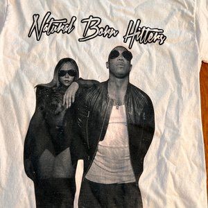 Ashanti - Ja Rule Natural Born Hitters Two sided Tour Shirt - White - Small